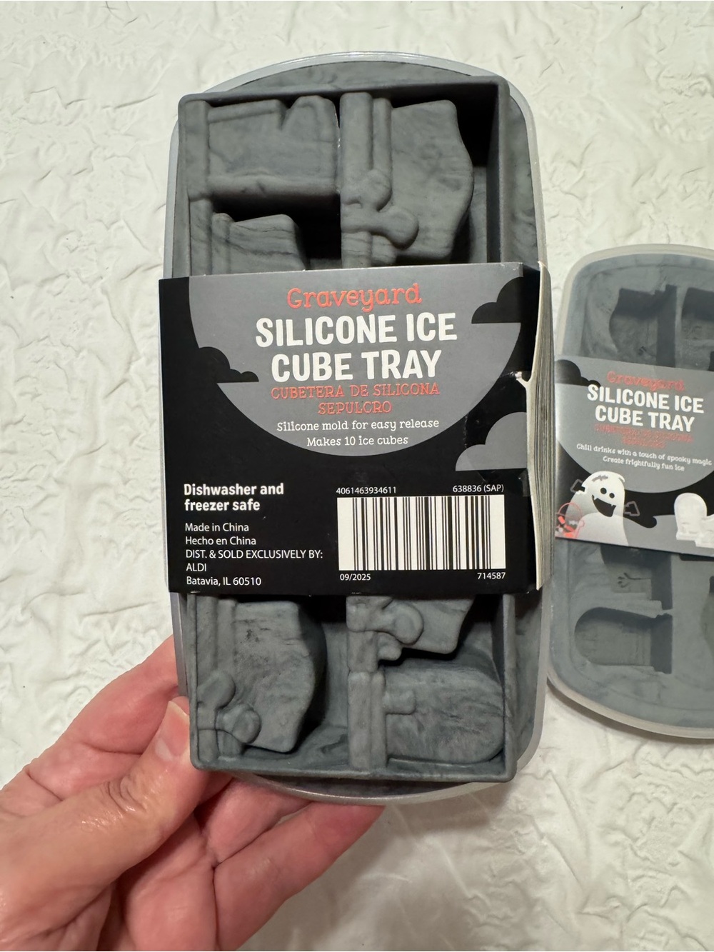 Graveyard Silicone Ice Cube Tray - Gray 3 sets